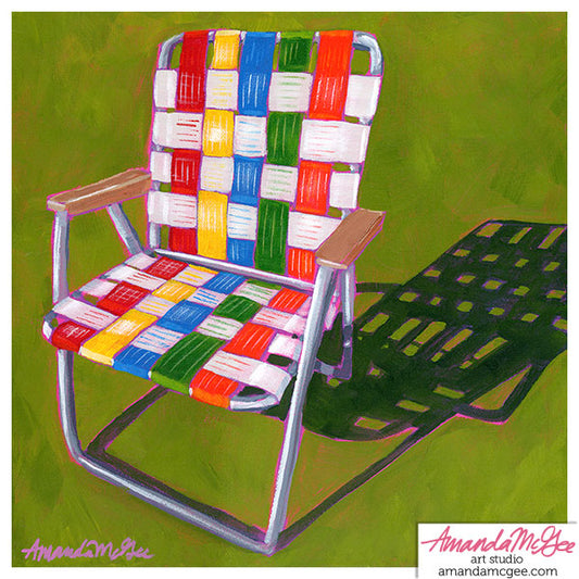 Art Print: "Lively Lawn Chair"