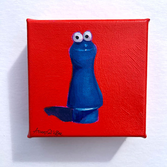 "Me Want Cookie" Acrylic Painting