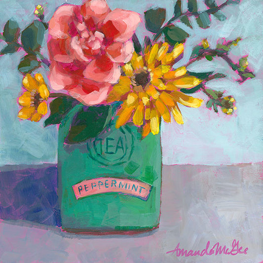 Art Print: "Peppermint Tea Bouquet"