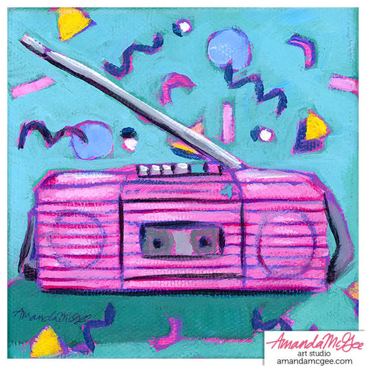 Art Print: "Pink Boombox"