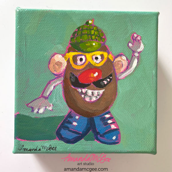 "Potato Head" Acrylic Painting