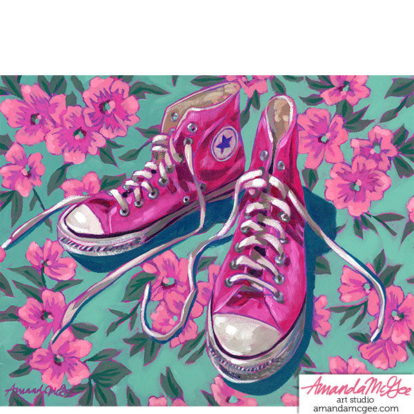 Art Print: "Pretty in Pink Chucks"