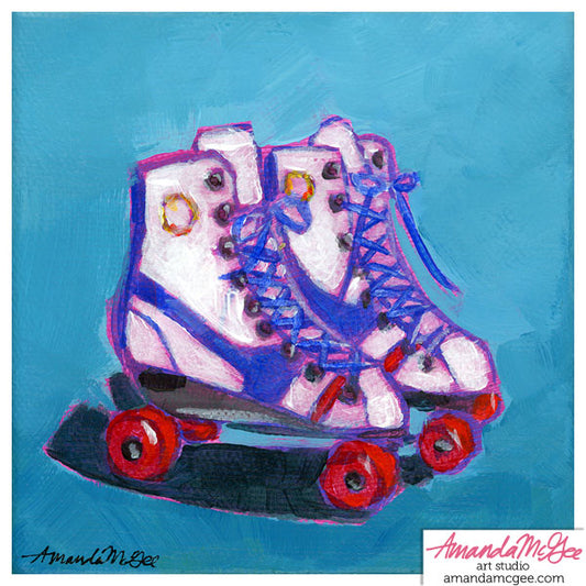 Art Print: "Retro 70s Skates"