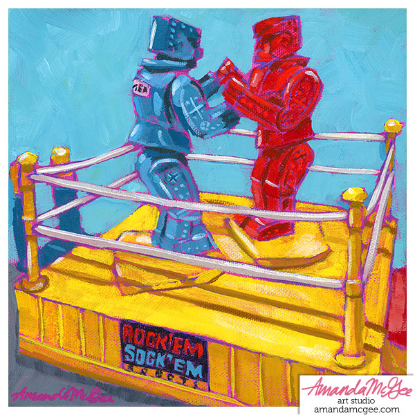 Art Print: "Rock'em Sock'em Robots"