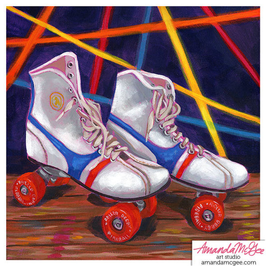 Art Print: "Roller Derby Fireball"