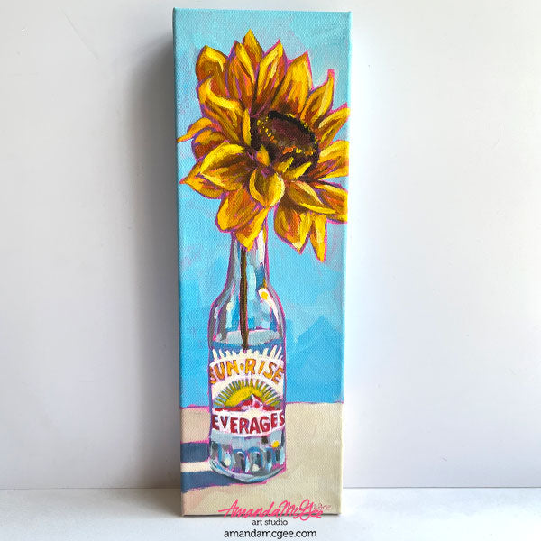 "Sun Rise Sunflower" Acrylic Painting