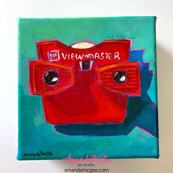 "Viewmaster" Acrylic Painting