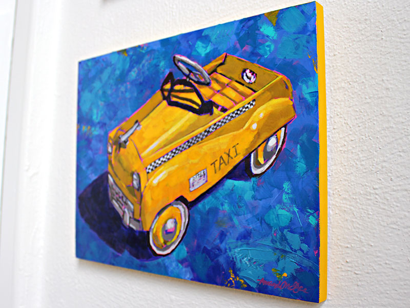 Painting on Canvas With Numbers Yellow Car Acrylic Painting Canvas