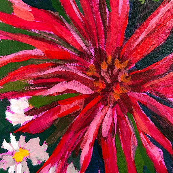 "Bottle Rocket Bloom" Acrylic Painting